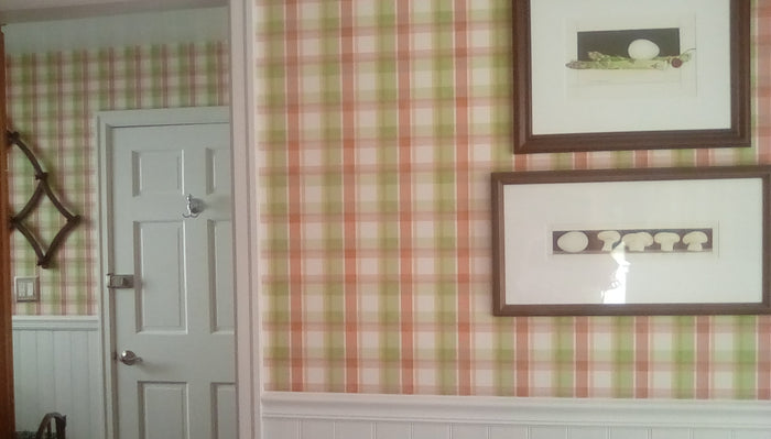 Coastal Waters Sunny Plaid Multicolor Easy Walls Wallpaper - all4wallswall-paper