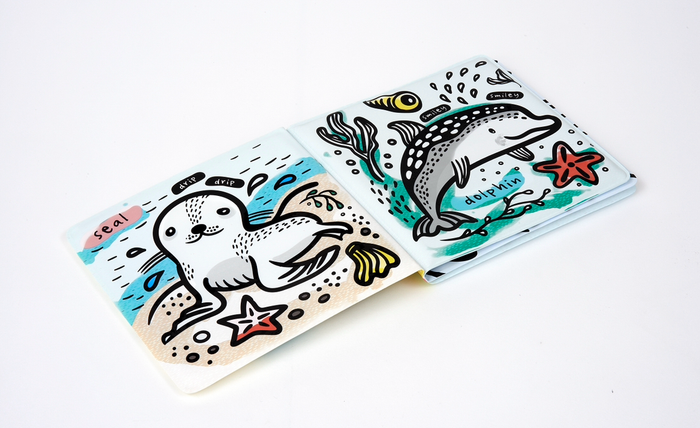Color me: Who's In The Water? Bath Book