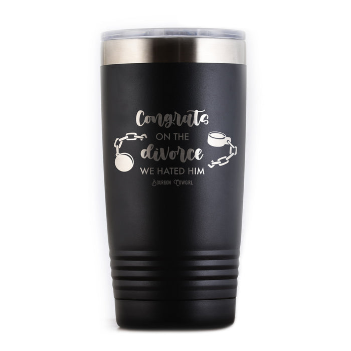 Black divorce tumbler Congrats on the Divorce