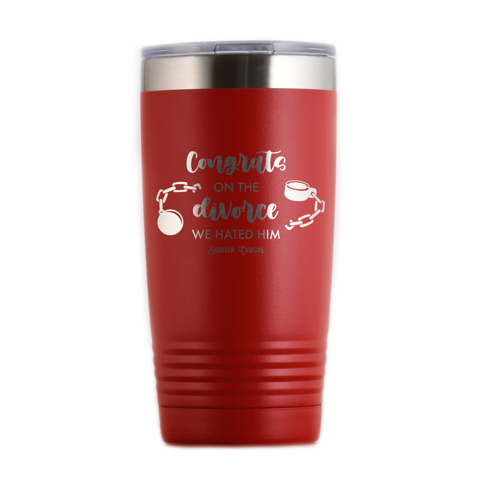 Red Congrats on the Divorce Tumbler