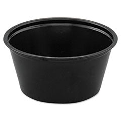 CONTAINER/ Portion, Plastic 2 oz, Black, 2500/case-Food Service