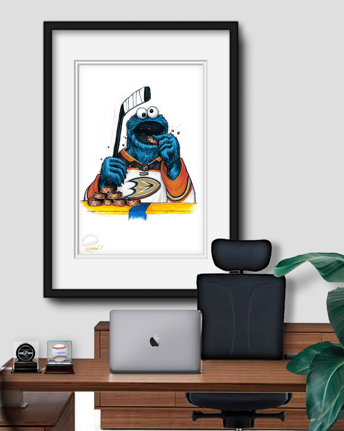 Cookie Monster x NHL Ducks Limited Edition Art Print