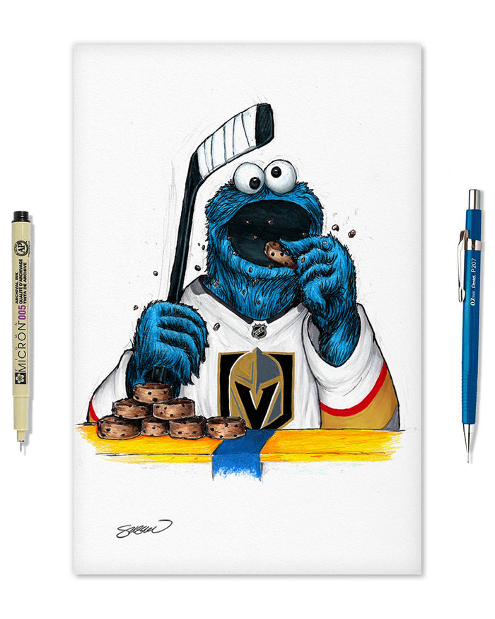 Cookie Monster x NHL Golden Knights Limited Edition Art Print