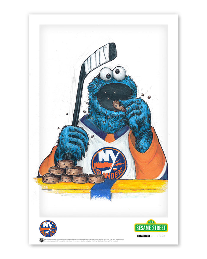 Cookie Monster x NHL Islanders Limited Edition Art Print