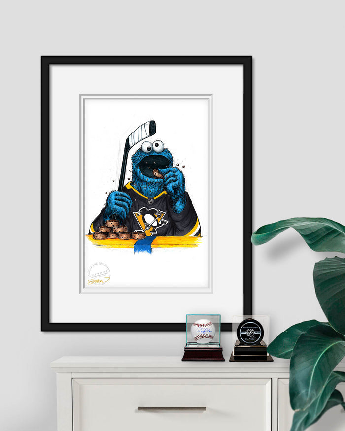 Cookie Monster x NHL Penguins Limited Edition Art Print