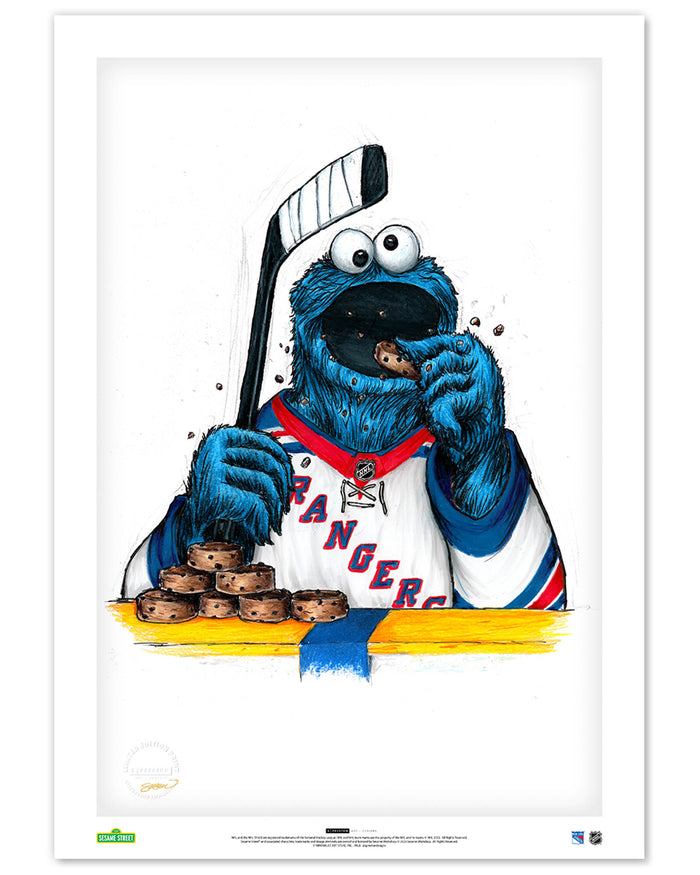Cookie Monster x NHL Rangers Limited Edition Art Print