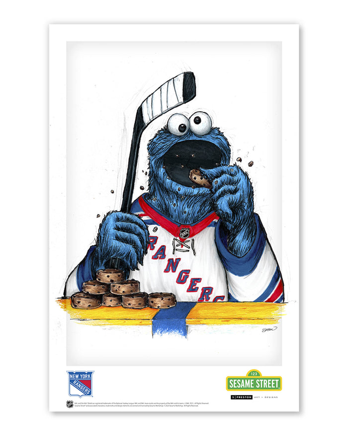 Cookie Monster x NHL Rangers Limited Edition Art Print