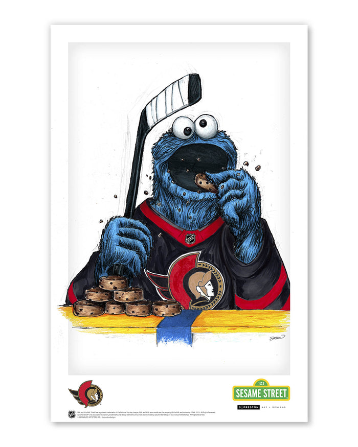 Cookie Monster x NHL Senators Limited Edition Art Print