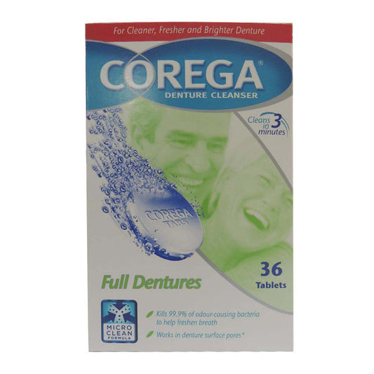 Corega 3 Minutes Cleanser Full Dentures Tablets 36'S