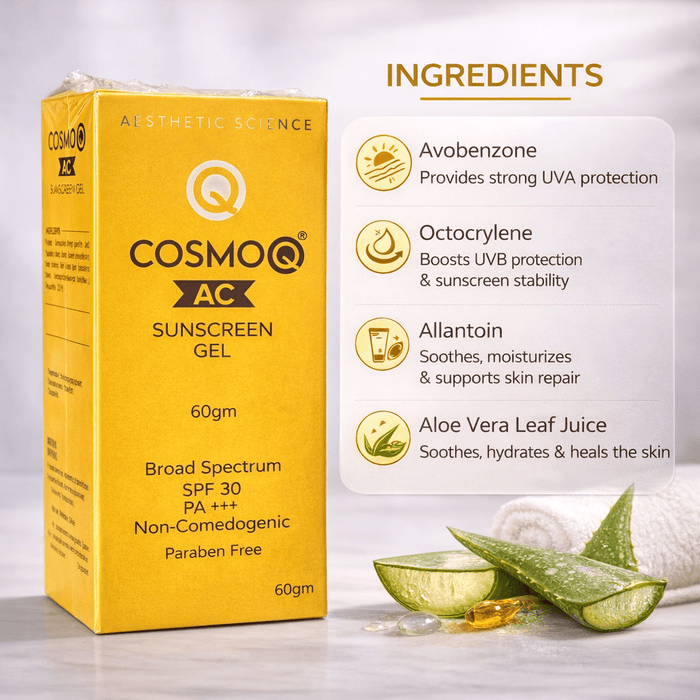 CosmoQ Ac Sunscreen Gel - Cosmosentials