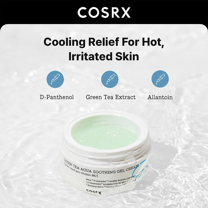 Cosrx Green Tea Aqua Soothing Gel Cream 50ml