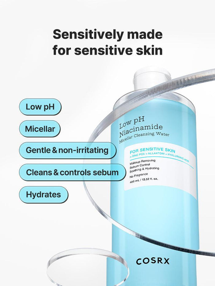 COSRX Low pH Niacinamide Micellar Cleansing Water 400ml / 13.52 fl. oz.