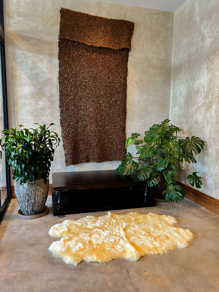 Cream New Zealand Sheepskin 4-Pelt 4' x 6' by Hudson Hides