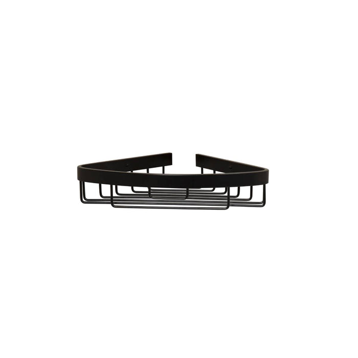 Croydex Aluminium Chunky Corner Basket - Black