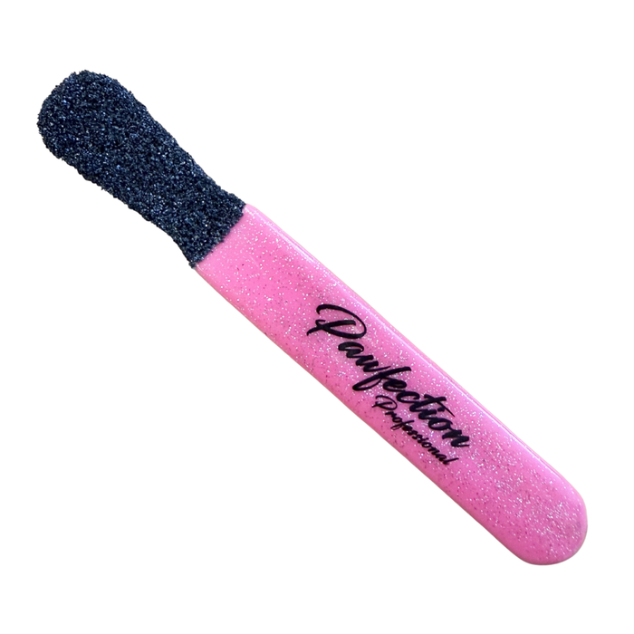 Curved Stripping File w/ Pink Glitter Handle