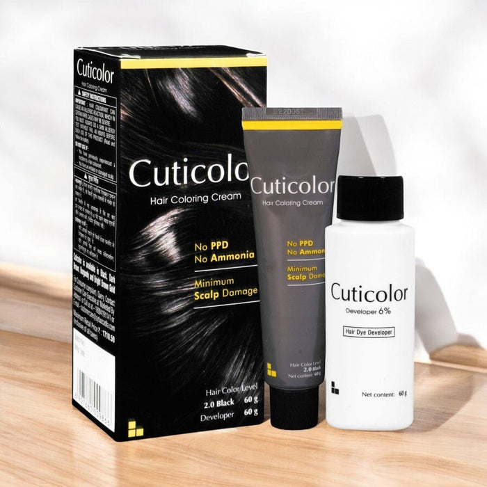 Cuticolor Hair Coloring Cream Black( 2.0) - Cosmosentials