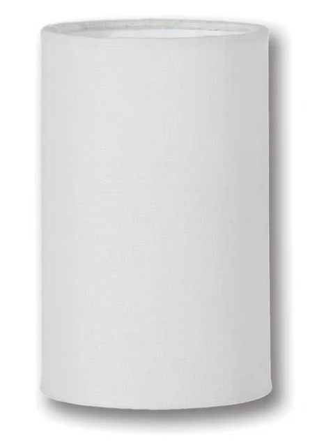 Cylinder style Chandelier Hardback Shade, 4(T) x 4(B) x 6.5(H), Off-White Linen (00702F)