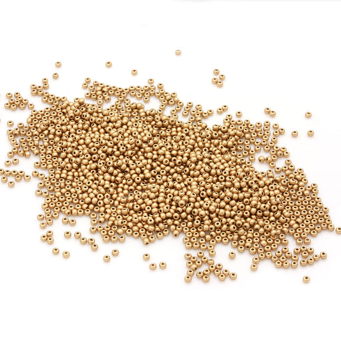 Czech Matte Metallic Gold Seed Beads 11/0 Bundle - 5 Packs of 20g