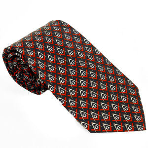 D0017 Tie Square & Compass 100% SILK