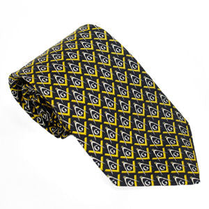 D0021 Tie Square & Compass 100% SILK