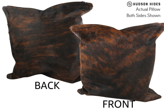 Dark Brindle Cowhide Pillow #35701