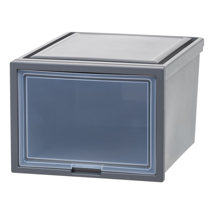 Deep Box Chest with Sliding Door, Gray - IRIS USA, Inc.