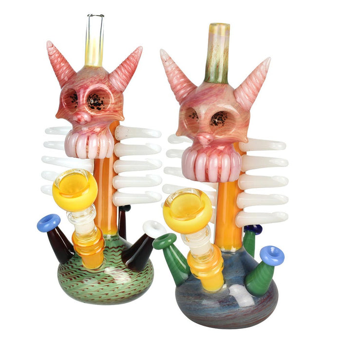 Demonic Skull & Shrooms Water Pipe - INHALCO