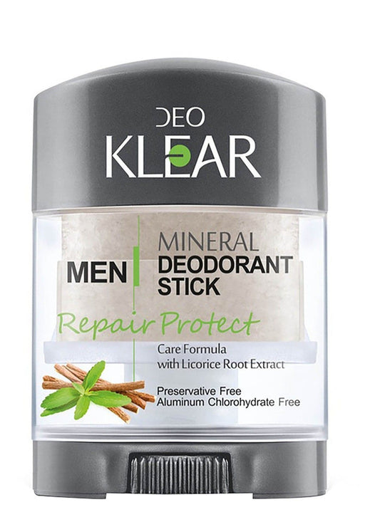 Deo Klear Repair Protect Men Mineral Deodorant Stick with Licorice Root Extract, 70g - Makkah Pharmacy