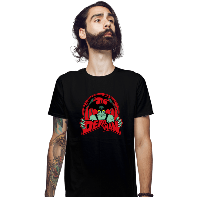 Shirts Fitted Shirts, Mens / Small / Black Devilman Mascot