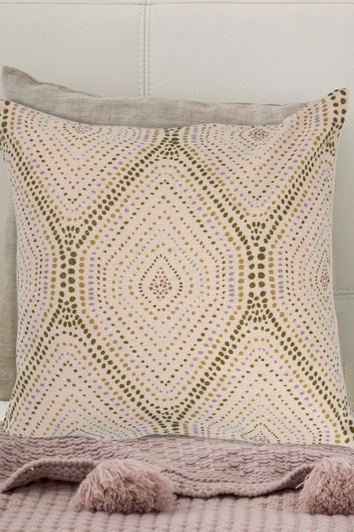 Diamond Dots Cotton Print Pillow