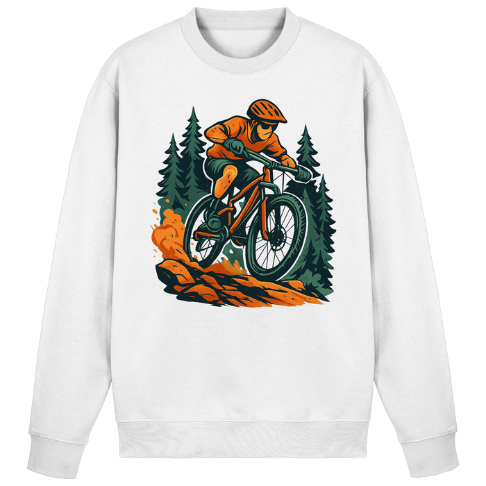 Arvenzo Dirt Rush sweatshirt in arctic white, front view showing a basic crewneck sweatshirt made of soft fabric.