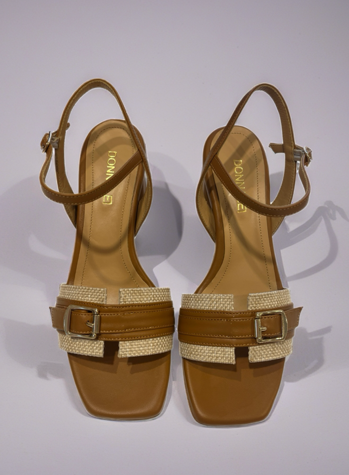 Donna Lei Jo Nappa Cuouo Sandal - Tan