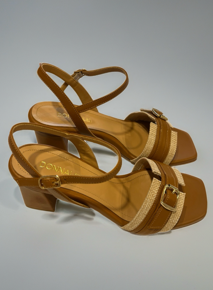 Donna Lei Jo Nappa Cuouo Sandal - Tan
