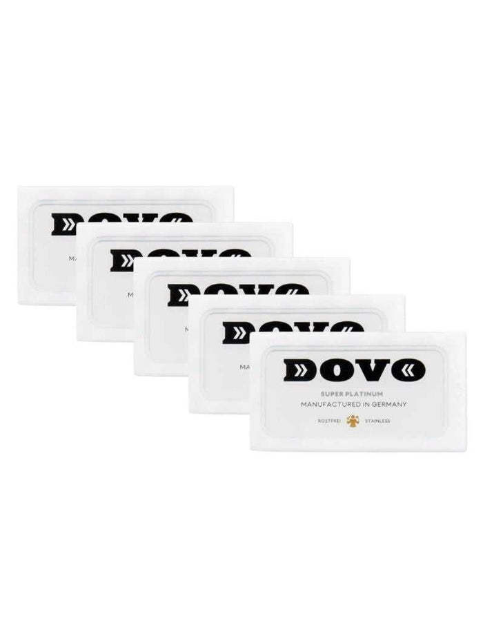 Multiple Dovo Super Platinum razor blades packs