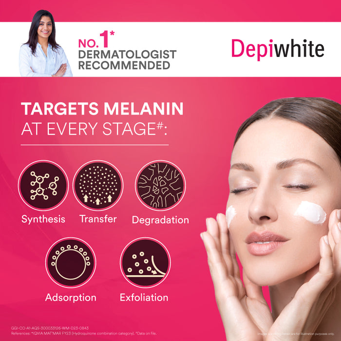 Dr Reddy's Depiwhite Advanced Skin Radiance Cream with Phosphatase Activators, Help Reduces Dark Spots, Helps Improves Complexion, Sustained Results, No Hydroquinone and Steroids, 40ml