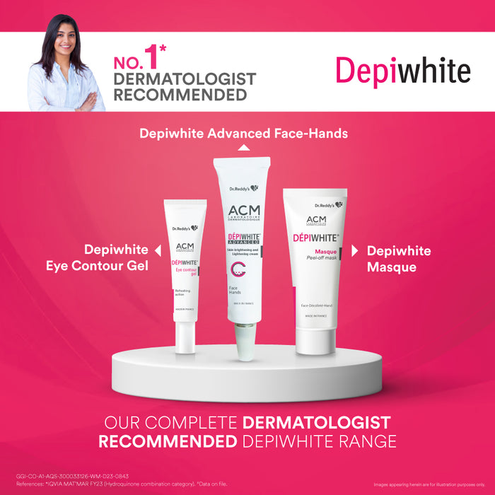 Dr Reddy's Depiwhite Advanced Skin Radiance Cream with Phosphatase Activators, help Reduces Dark Spots, help Improves Complexion, Sustained Results, No Hydroquinone and Steroids, 15ml