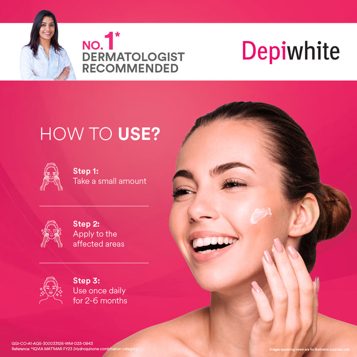 Dr Reddy's Depiwhite Advanced Skin Radiance Cream with Phosphatase Activators, Help Reduces Dark Spots, Helps Improves Complexion, Sustained Results, No Hydroquinone and Steroids, 40ml