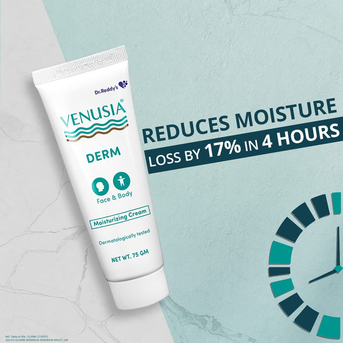 Dr Reddys Venusia Baby Intensive Moisturizing Cream  For Dry and Ultra dry Skin  Contains Cocoa Aloe Mango & Shea Butters | 75 gm and Venusia Derm Moisturing Cream 75 g