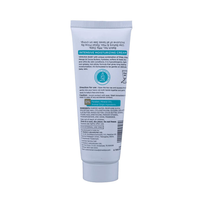 Dr Reddy's Venusia Baby Intensive Moisturizing Lotion 300 g and Baby Intensive Moisturizing Cream 75 g| For Dry and Ultra dry Skin | Contains Cocoa Aloe Mango & Shea Butters