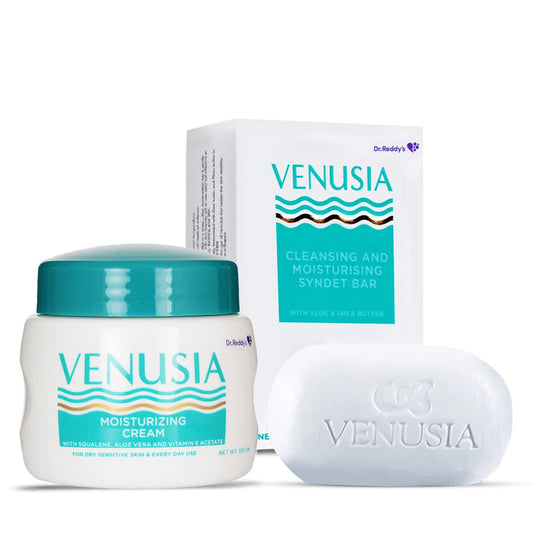 Dr. Reddy's Venusia Moisturizing Cream with Vitamin E  100 GM and Venusia Moisturizing Bathing Bar 75 GM