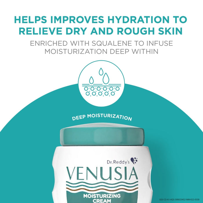 Dr. Reddy's Venusia Moisturizing Cream with Vitamin E & Aloe Vera, 100g and Venusia Moisturizing Bathing Bar, Syndet Bar, 75g for Dry Skin, Repairs Dry Skin, Soft and Smooth Skin (Combo)