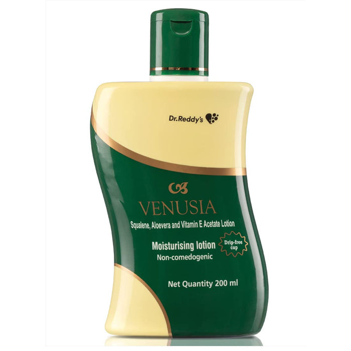 Dr. Reddy's Venusia Moisturizing Lotion With Aloe Vera, Vitamin E & Squalene,Smooth & Moisturized Skin,200 ML