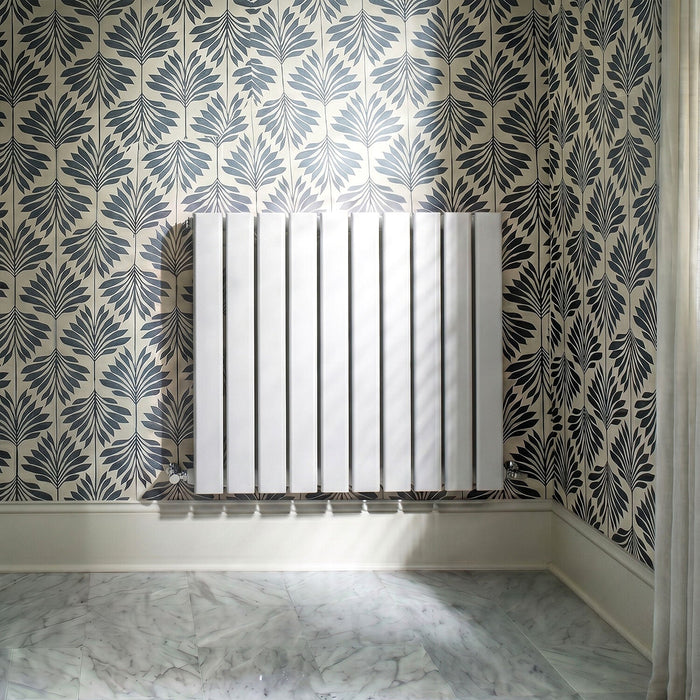 [BHLUW55] Edingale Square Horizontal Single Panel Radiator, Choice of Size and Colour - Silo