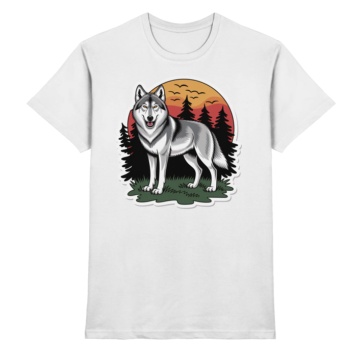 Front view of Arvenzo Lone Dusk unisex white shirt with a stylish, premium design.