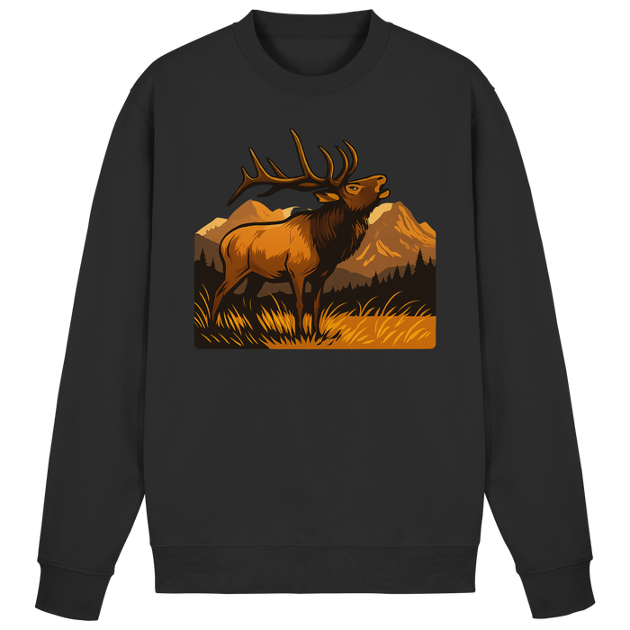 Black Elk Meadow sweatshirt by Arvenzo, featuring a comfortable front design and casual fit.