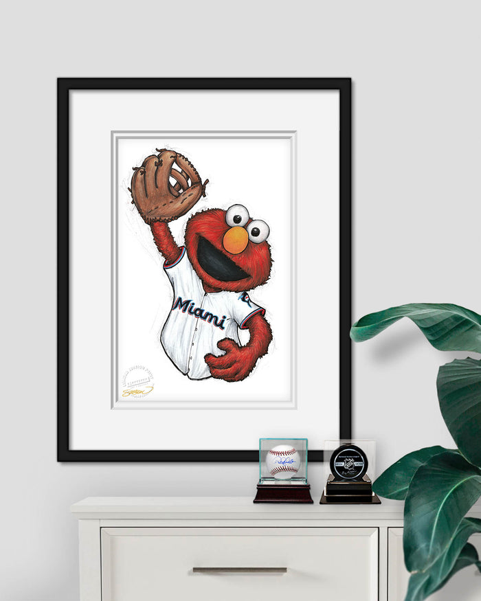ELMO x MLB Marlins Limited Edition Art Print