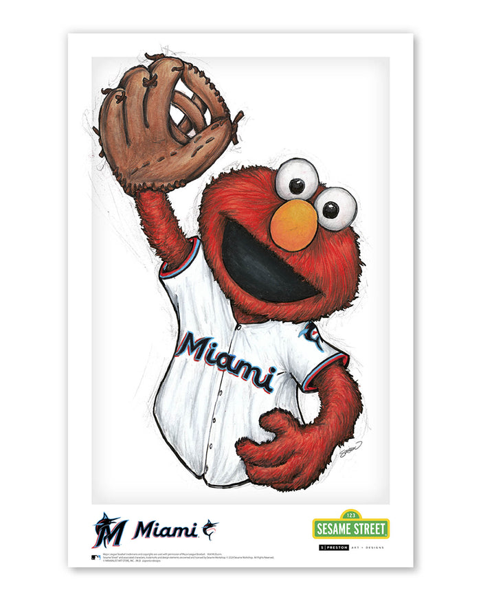 ELMO x MLB Marlins Limited Edition Art Print