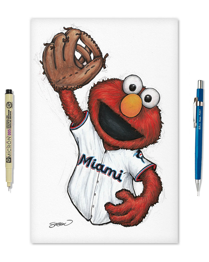 ELMO x MLB Marlins Limited Edition Art Print