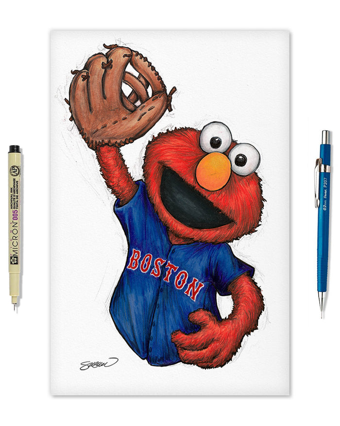 ELMO x MLB Red Sox Limited Edition Art Print