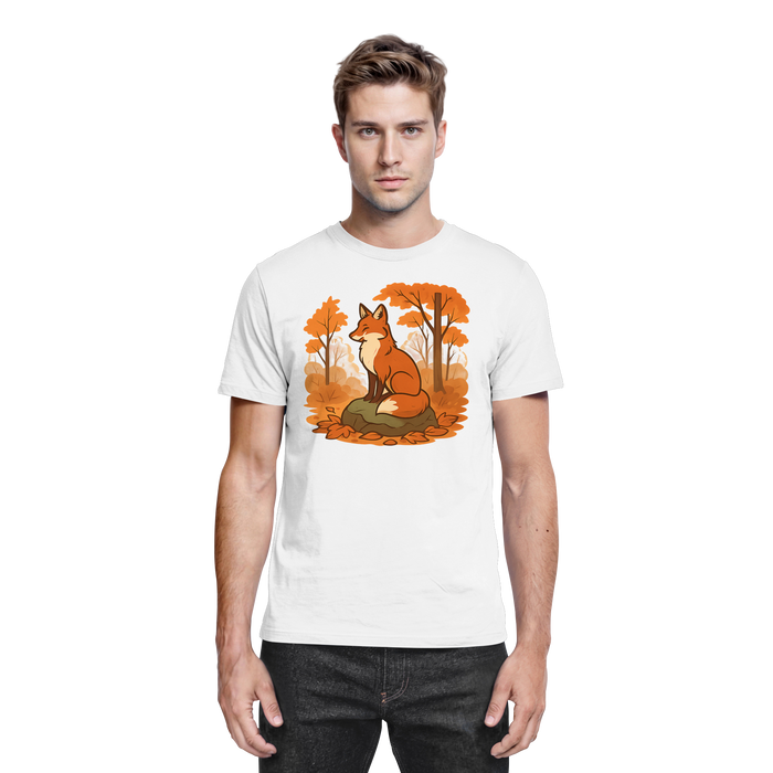 Front view of Arvenzo Ember Trail unisex white shirt featuring a sleek design and comfortable fit.